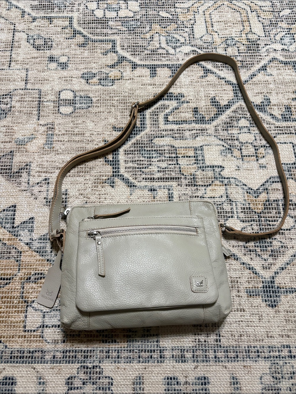 Wise Owl leather crossbody.